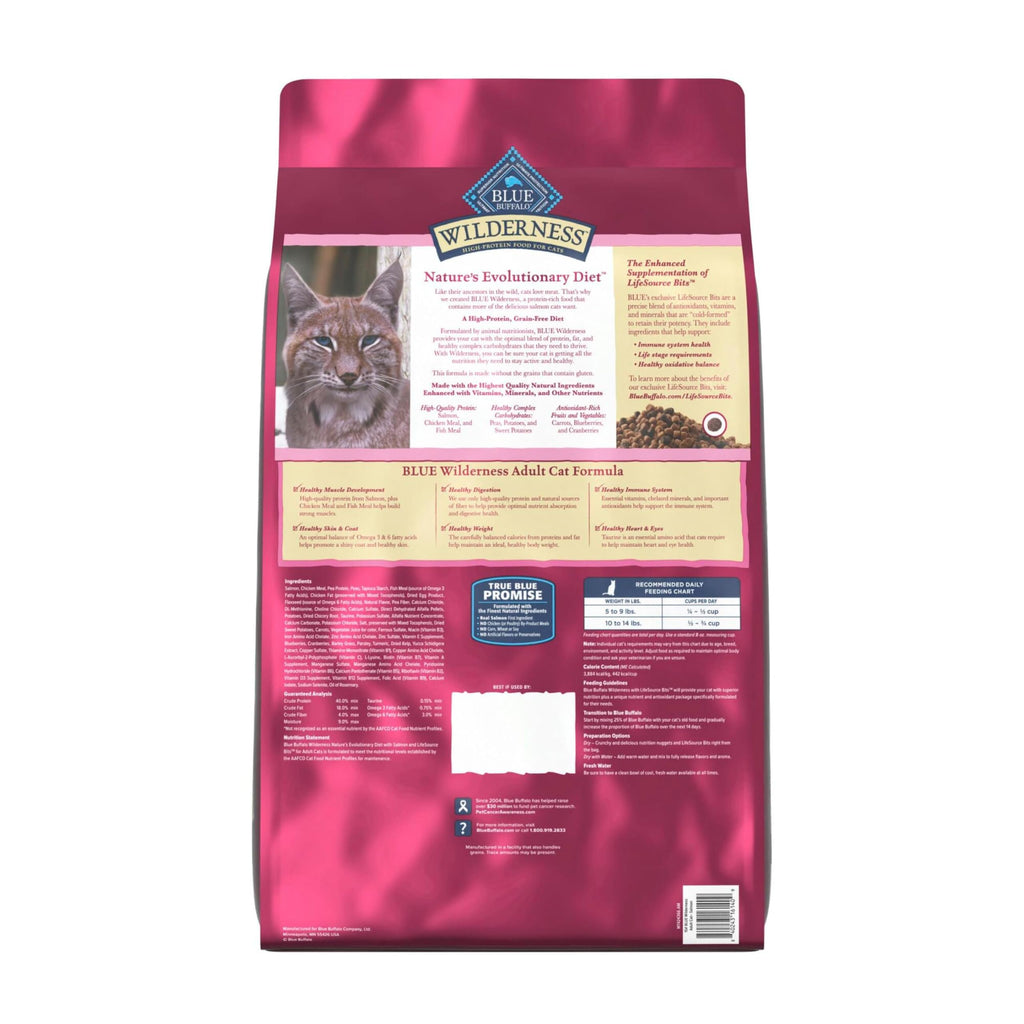 Blue Buffalo Wilderness Chicken Adult Dry Cat Food, Grain-Free, 12 lb