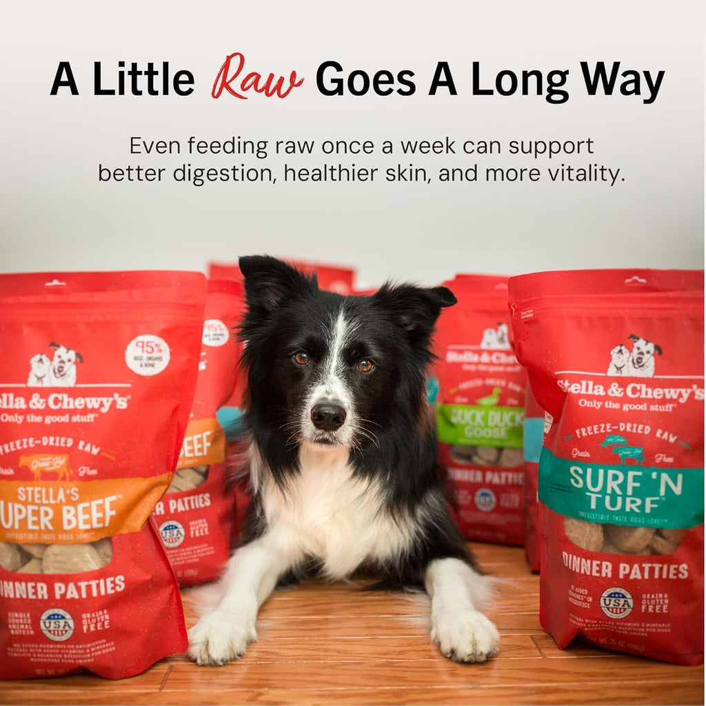 Stella & Chewy’s Freeze Dried Raw Dinner Patties – Grain Free Dog Food, Protein Rich Stella’s Super Beef Recipe – 5.5 oz
