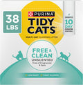 Purina Tidy Cats Free and Clean Unscented Clumping Cat Litter, 38 lb Box