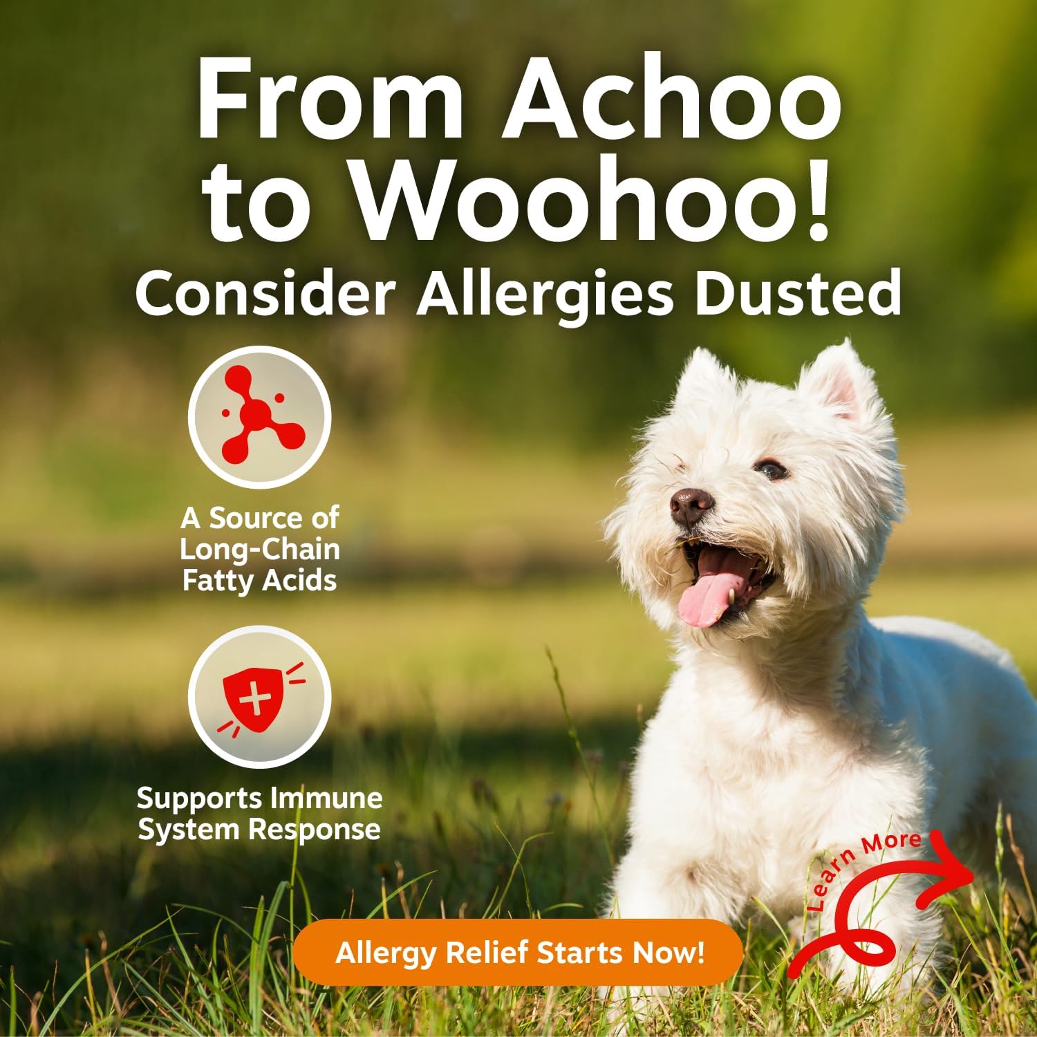 Zesty Paws Dog Allergy Chews - Dog Allergy Relief, Lamb, 90 Ct