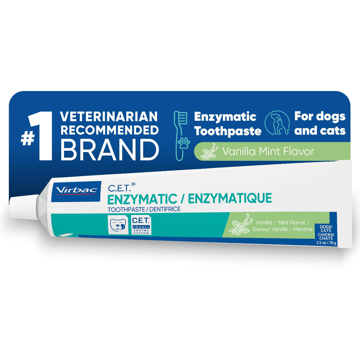 C.E.T. Enzymatic Toothpaste for Dogs and Cats, Poultry, 2.5oz