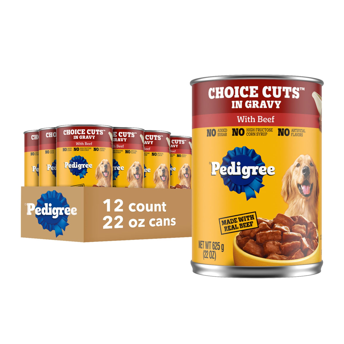 Pedigree Choice Cuts Wet Dog Food, Beef & Country Stew, 13.2 oz, 12 Count