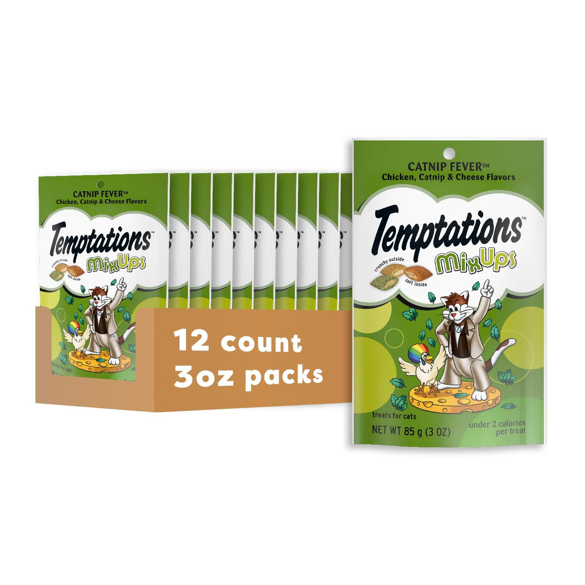 Temptations MixUps Crunchy and Soft Cat Treats, Catnip Fever, 16 oz