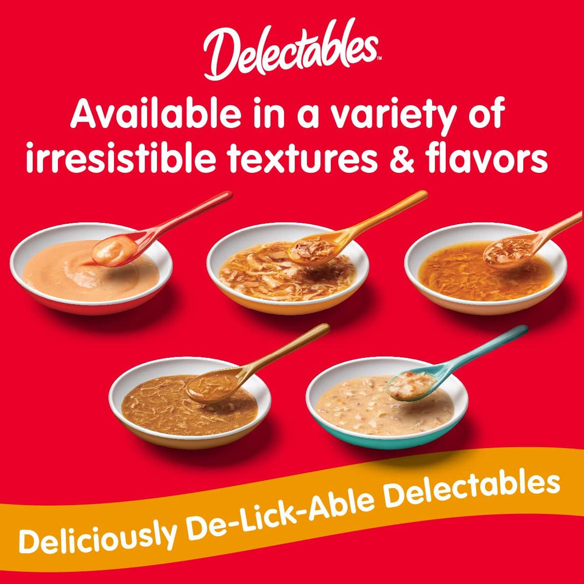 Delectables Lickable Treat Bisque Wet Cat Treat Variety Pack, Food Topper, Hydrating, Grain-Free, No Fillers, No By-Products, No Added Preservatives, 1.4oz Pouch, 30ct