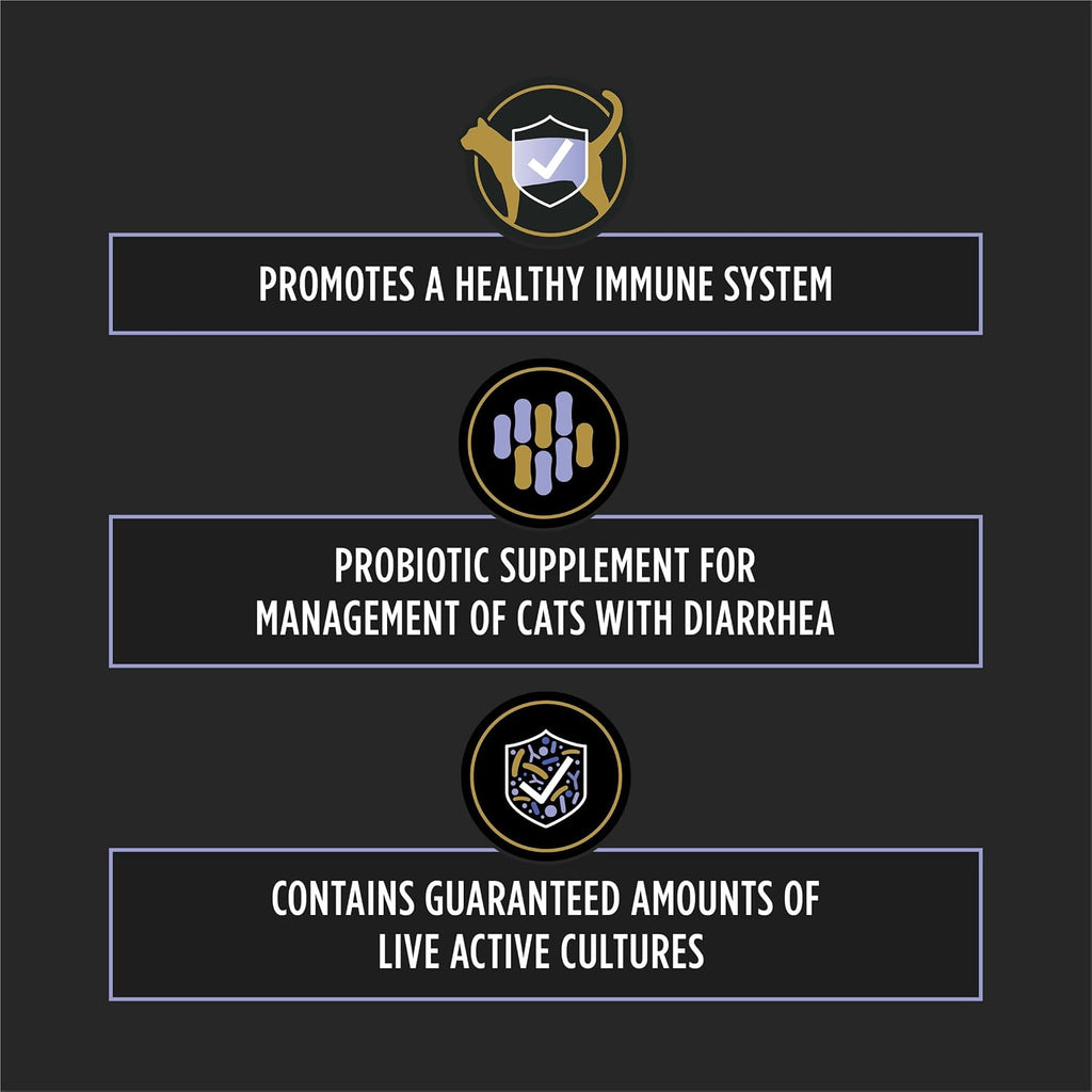 Pro Plan Veterinary Diets FortiFlora Daily Probiotic Powder Supplement for Cats with Digestive Support and Immune System