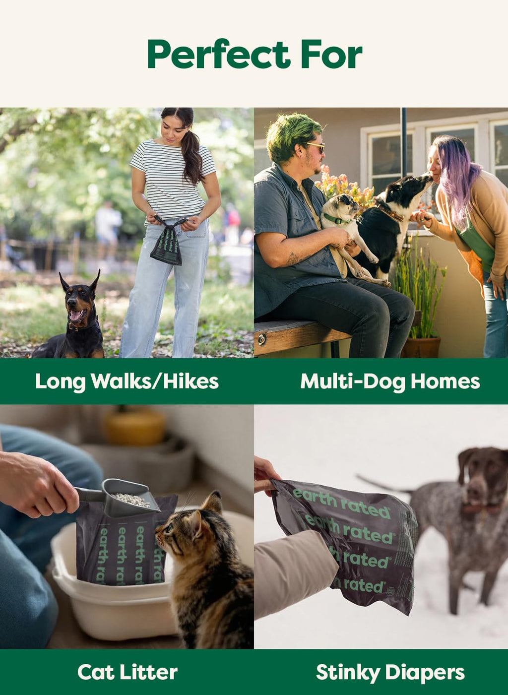 Earth Rated Dog Poop Bags on Refill Rolls, 270 Bags, Lavender