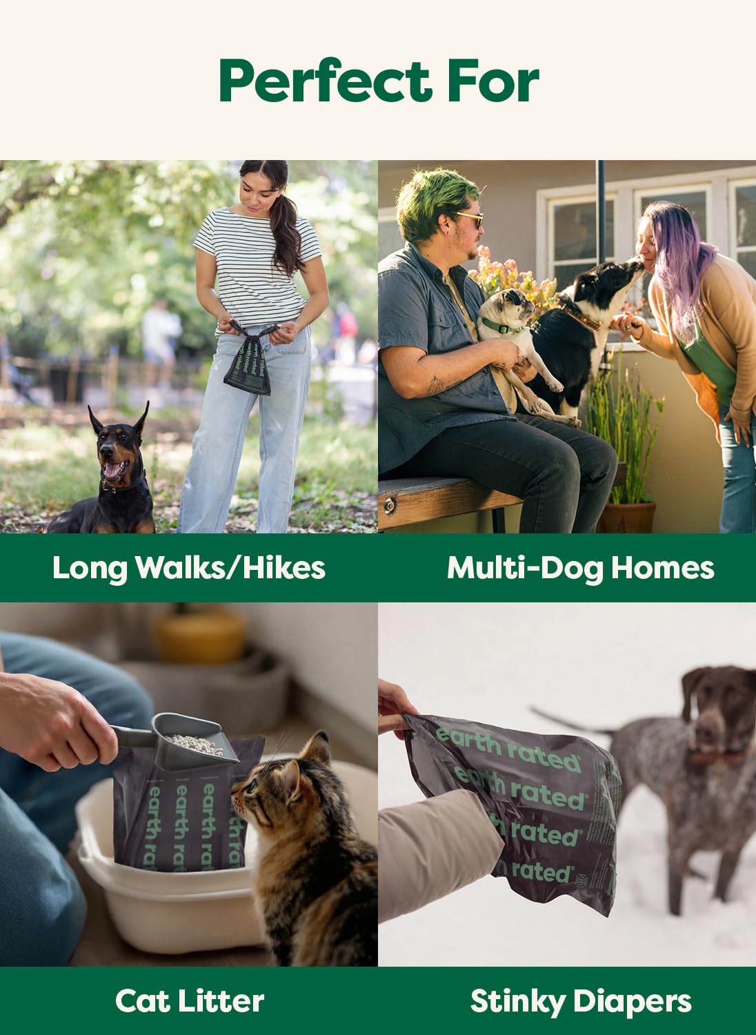 Earth Rated Dog Poop Bags on Refill Rolls, 270 Bags, Lavender