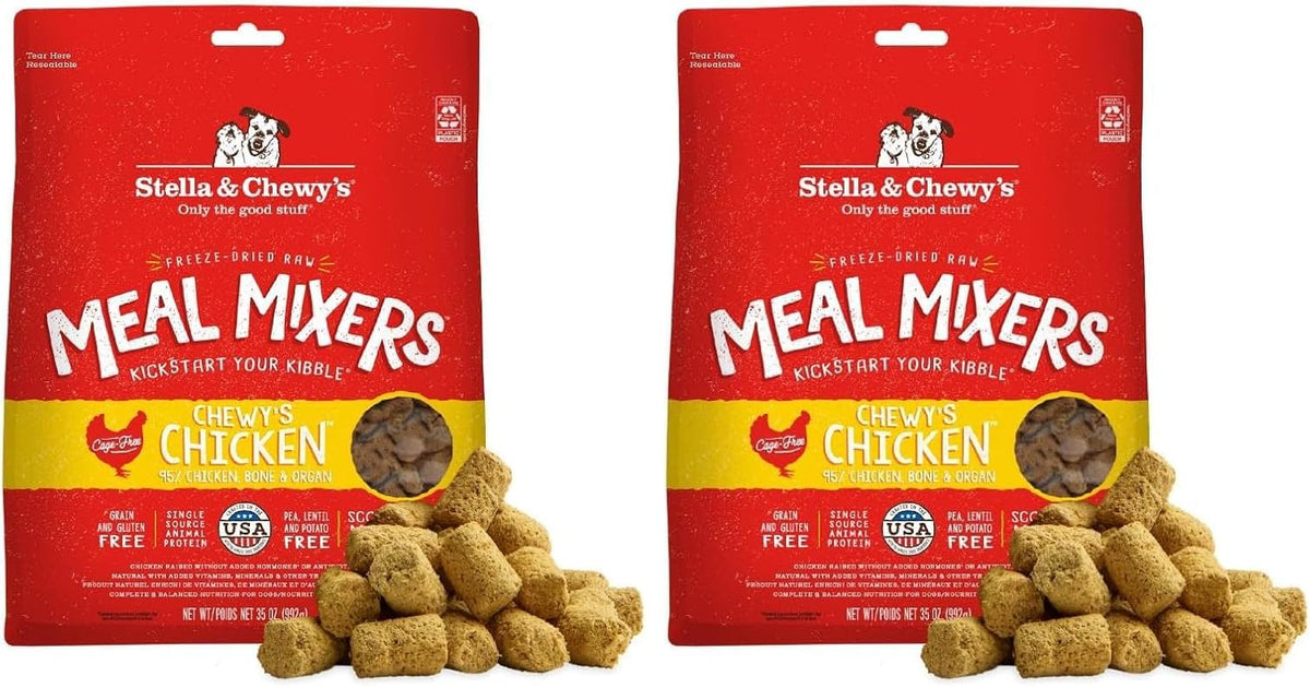 Stella & Chewy's Freeze-Dried Raw Beef Meal Mixers- Dog Food Topper and Mixer - Made with 95% Grass-Fed Beef, Organs & Bone - Perfect for Picky Eaters - Grain-Free - 7 oz