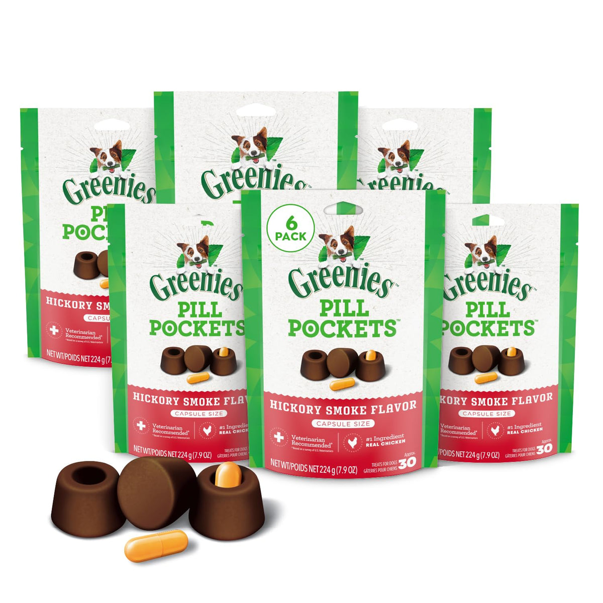 Greenies Pill Pockets Large Size Dog Treats, Peanut Butter, 15.8 oz