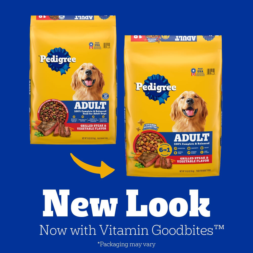 Pedigree Complete Nutrition Dry Dog Food, Chicken & Vegetable, 3.5 lb