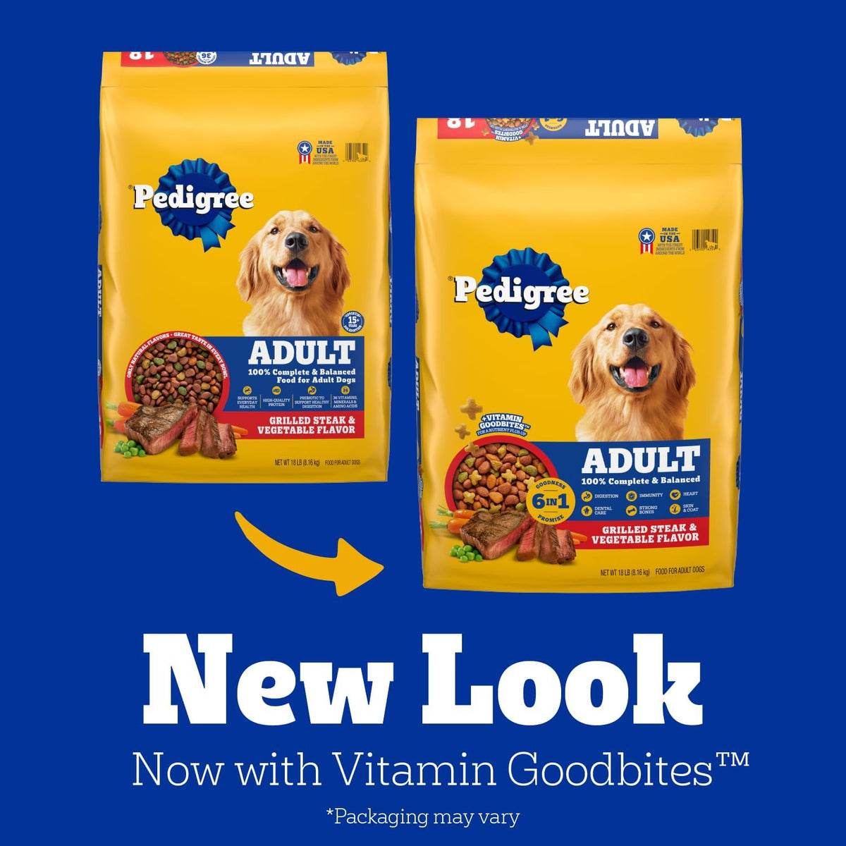 Pedigree Complete Nutrition Dry Dog Food, Chicken & Vegetable, 3.5 lb