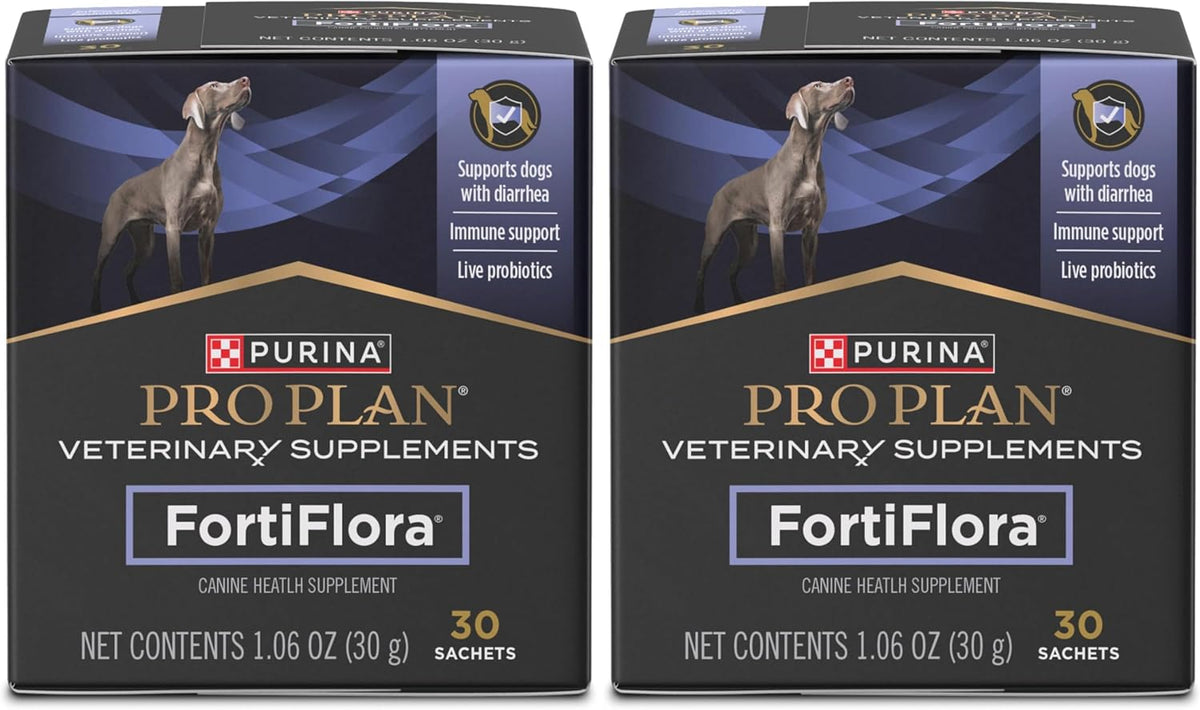 Purina Pro Plan Veterinary Supplements FortiFlora Probiotic Powder for Dogs, Daily Support for Digestive and Immune Health and Occasional Diarrhea