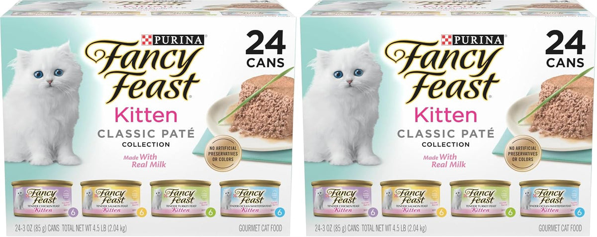 Purina Fancy Feast Wet Kitten Food Variety Pack, 3 oz cans, 24-Pack