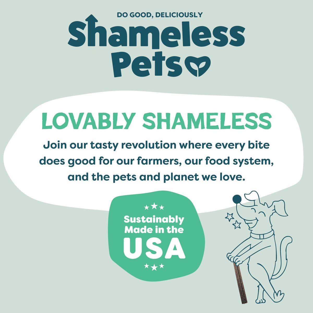 Shameless Pets Blueberry & Mint Dental Chews for Dogs, 8 Chews