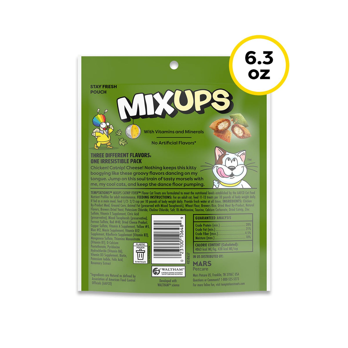 Temptations MixUps Crunchy and Soft Cat Treats, Catnip Fever, 16 oz