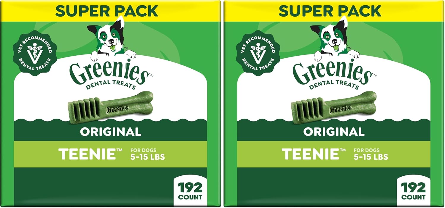 Greenies Teenie Original Natural Dental Dog Treats, Chicken, 130 Count