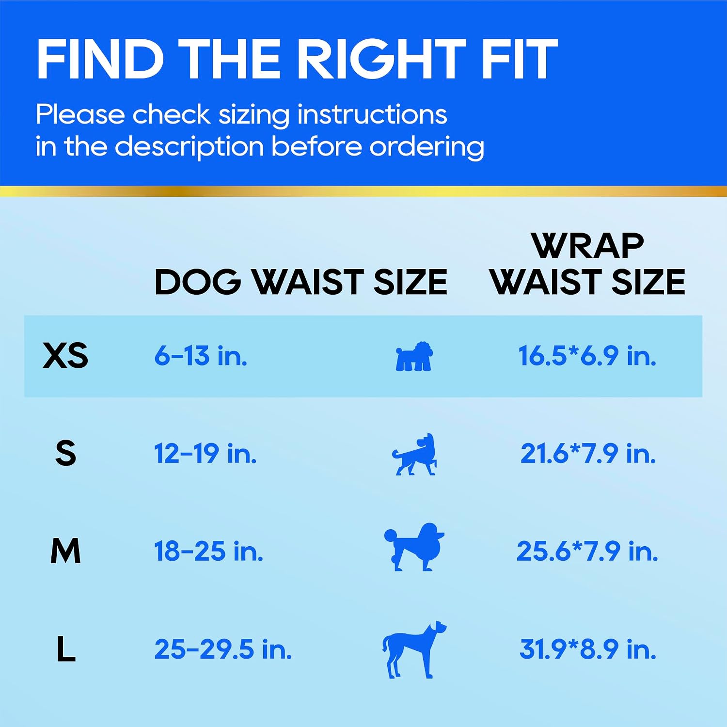 HONEY CARE All-Absorb A26 Male Dog Wrap, 50 Count, Small