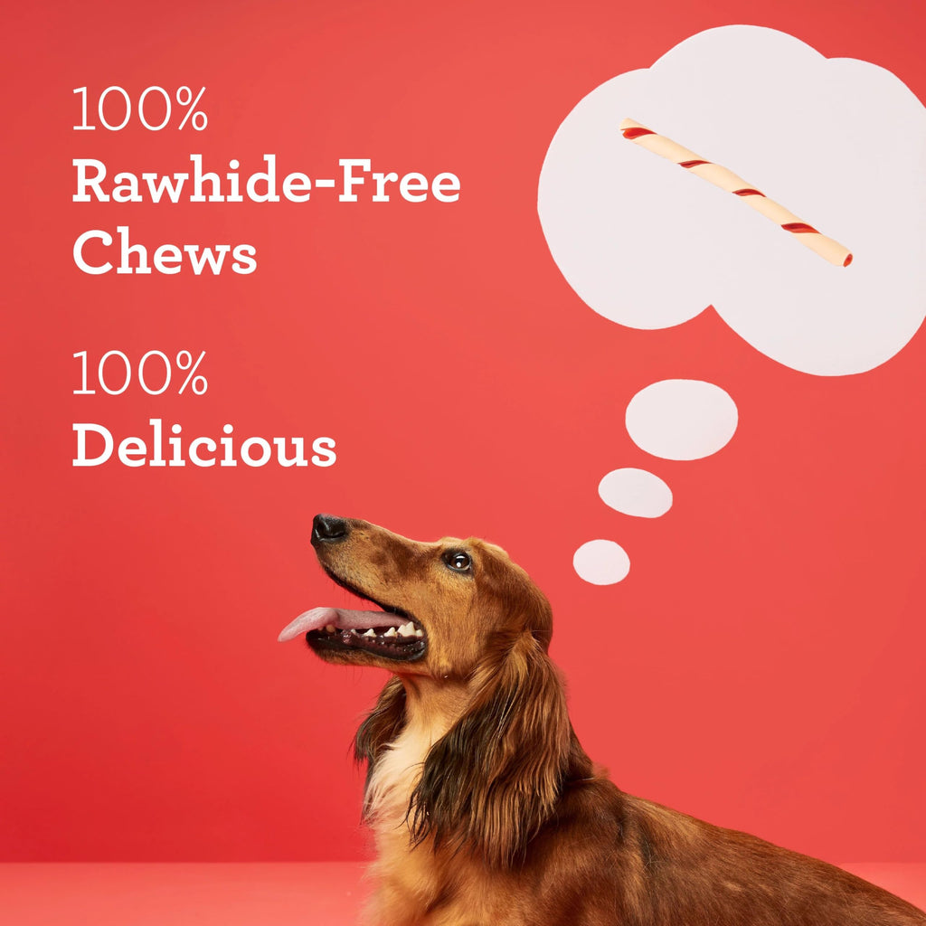 DreamBone Twist Sticks Rawhide-Free Dog Treats With Real Protein, 50 Count