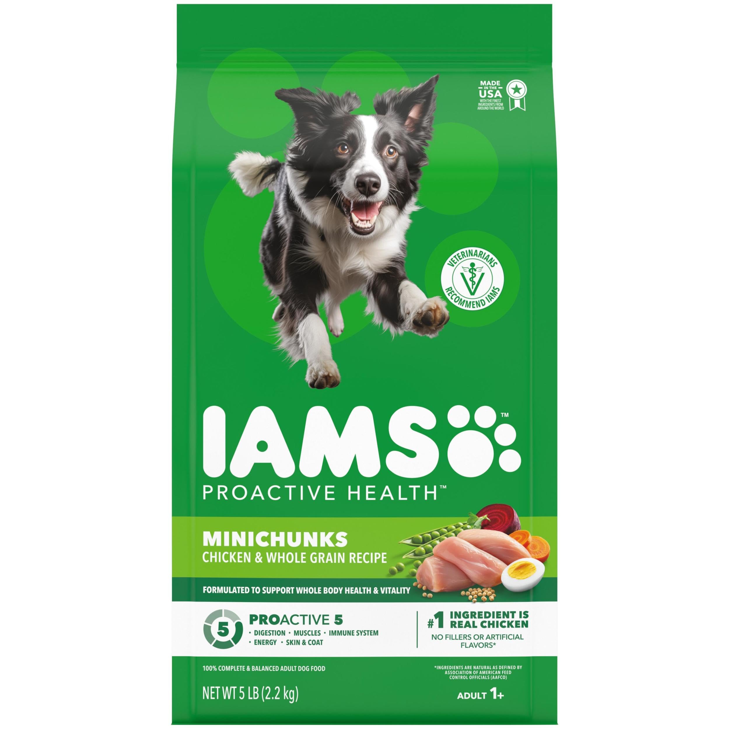 IAMS Proactive Health Adult Minichunks Dry Dog Food, Chicken, 40 lb