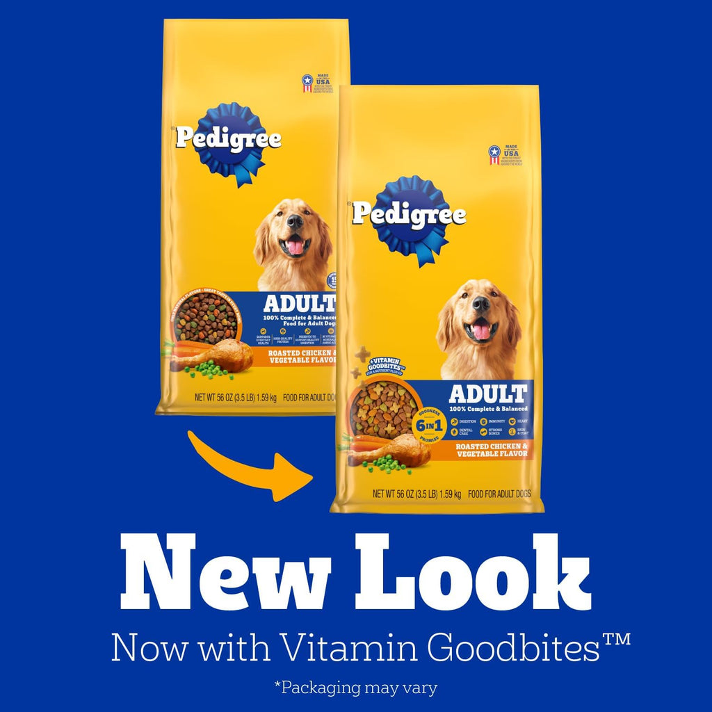 Pedigree Complete Nutrition Dry Dog Food, Chicken & Vegetable, 3.5 lb
