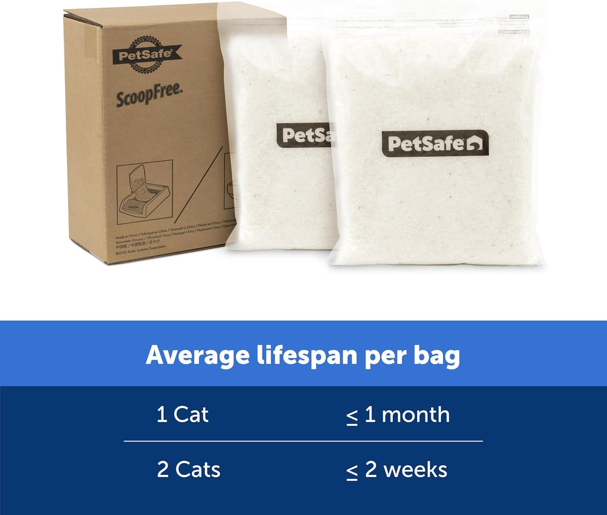 PetSafe ScoopFree Premium Crystal Litter, Lavender Scent, 4.3Lb Bag, 2 Pack