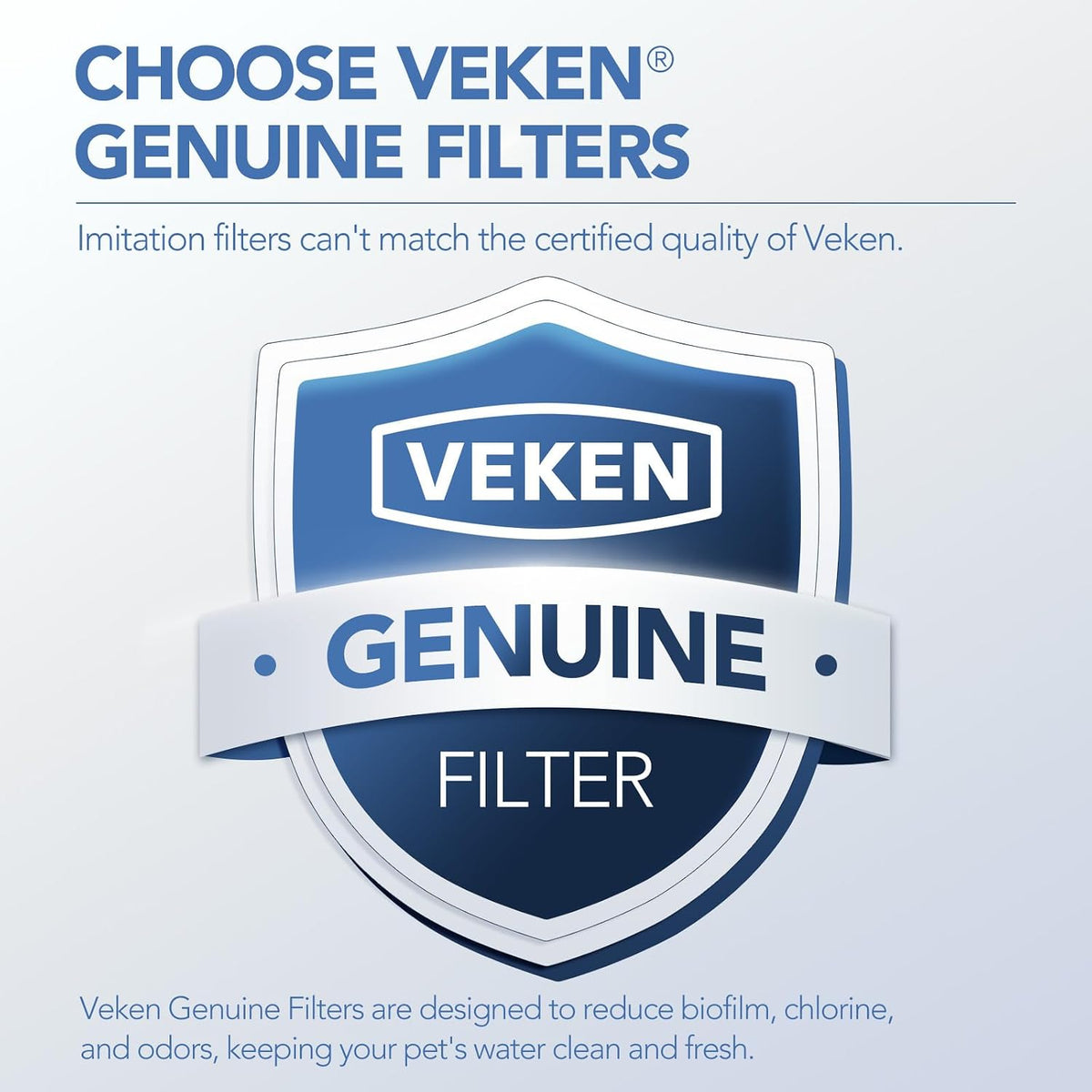 Veken Cat Water Fountain Filters, 8 Pack Replacement Filters