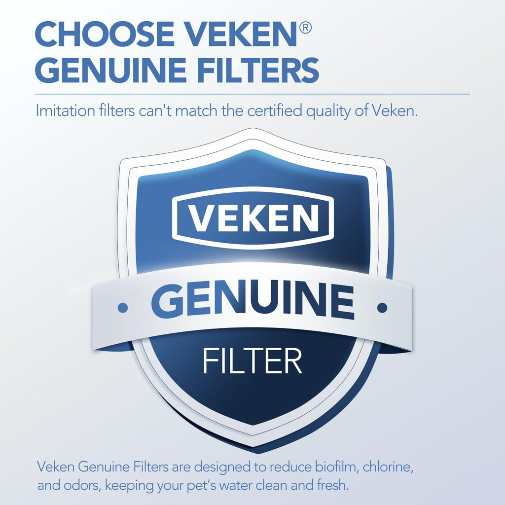 Veken Cat Water Fountain Filters, 8 Pack Replacement Filters