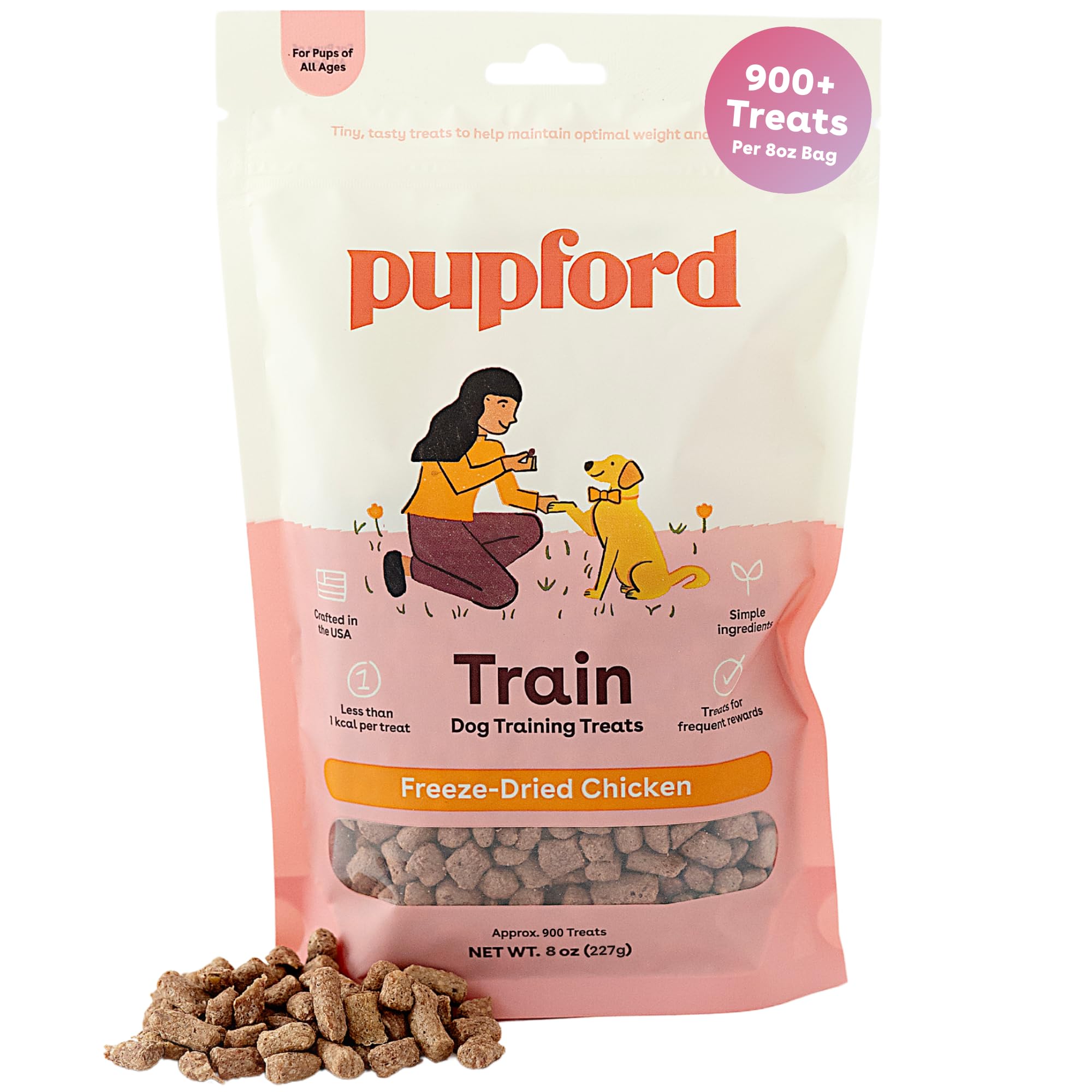 Pupford Freeze Dried Training Treats for Dogs & Puppies (Chicken, 4 oz)