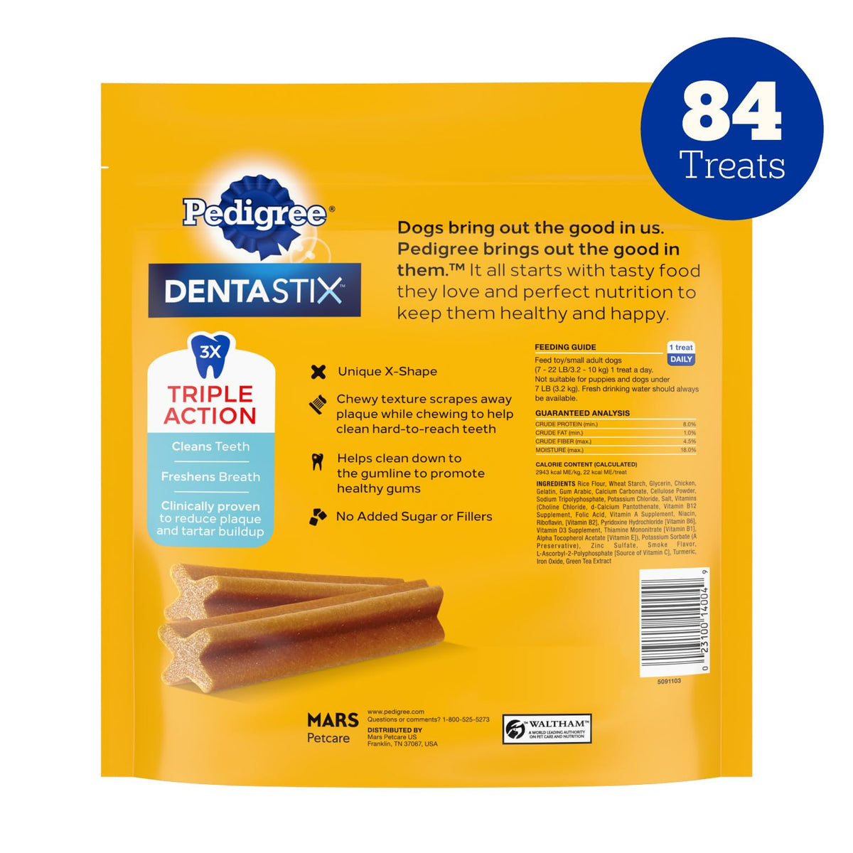 Pedigree Dentastix Small & Toy Breed Dental Dog Treats, Fresh, 102 Count