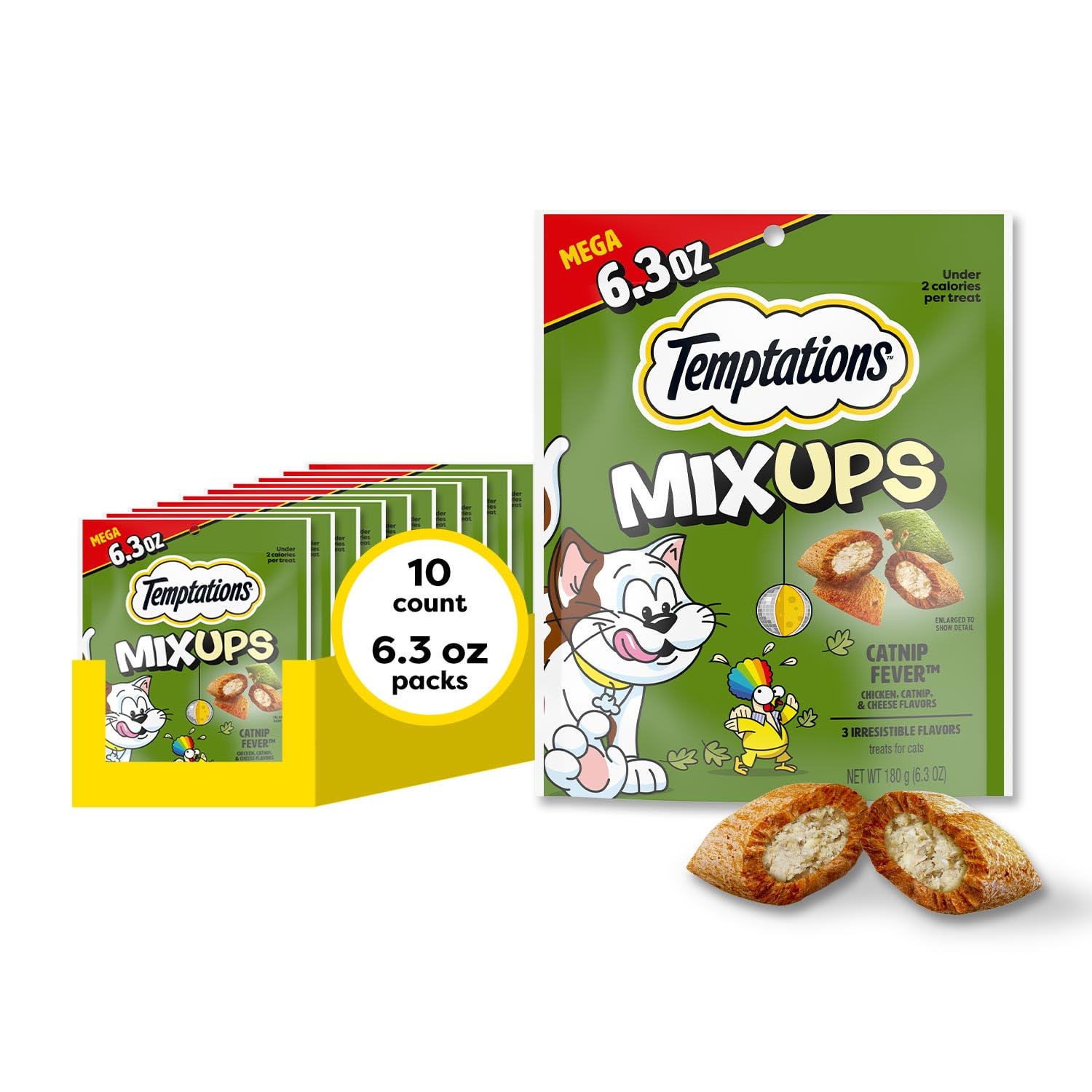 Temptations MixUps Crunchy and Soft Cat Treats, Catnip Fever, 16 oz