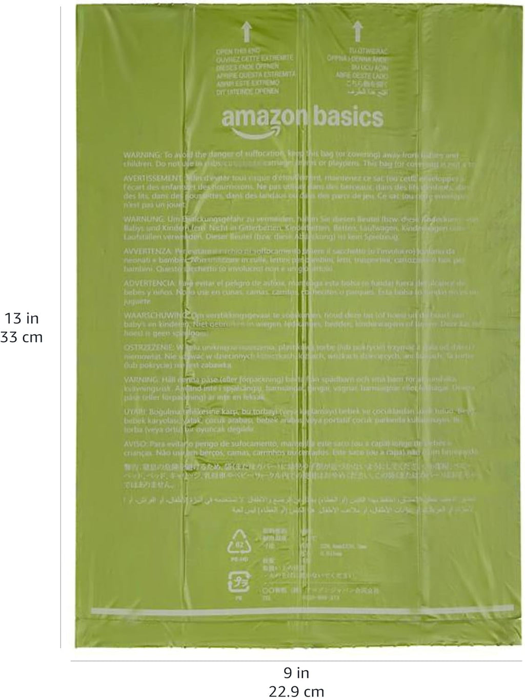 Amazon Basics Dog Poop Bags, 120 Count, Enhanced for Guaranteed Leakproof, Unscented, Green