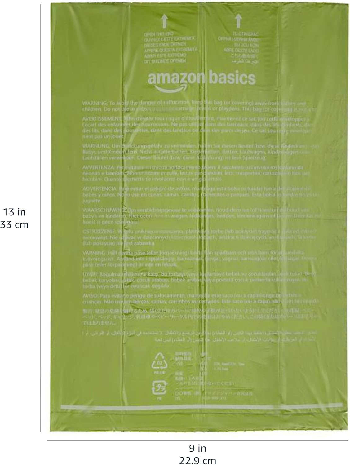 Amazon Basics Dog Poop Bags, 120 Count, Enhanced for Guaranteed Leakproof, Unscented, Green