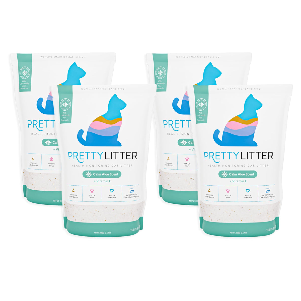 PrettyLitter Health Monitoring Cat Litter, Unscented, 6 lb. Bag