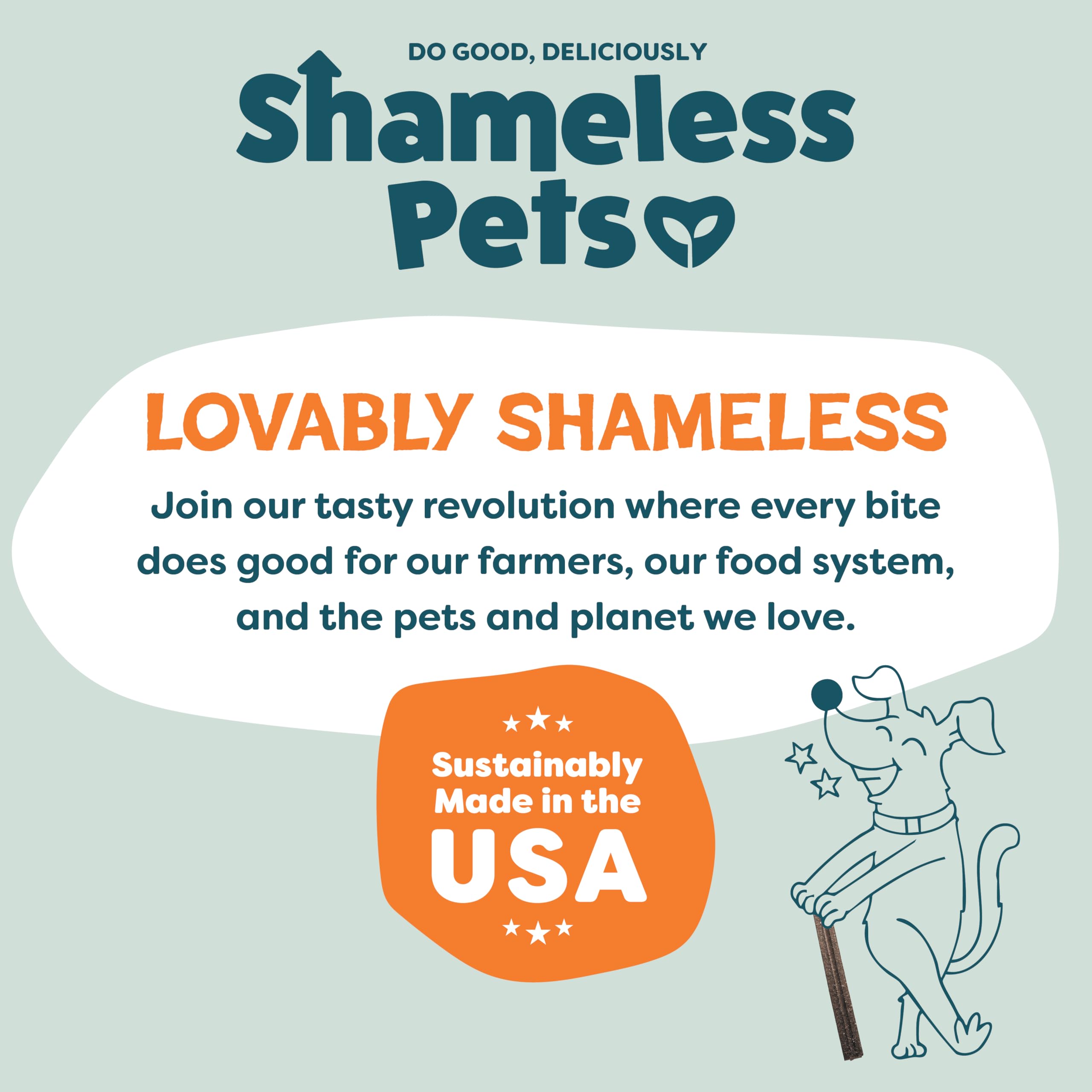 Shameless Pets Blueberry & Mint Dental Chews for Dogs, 8 Chews