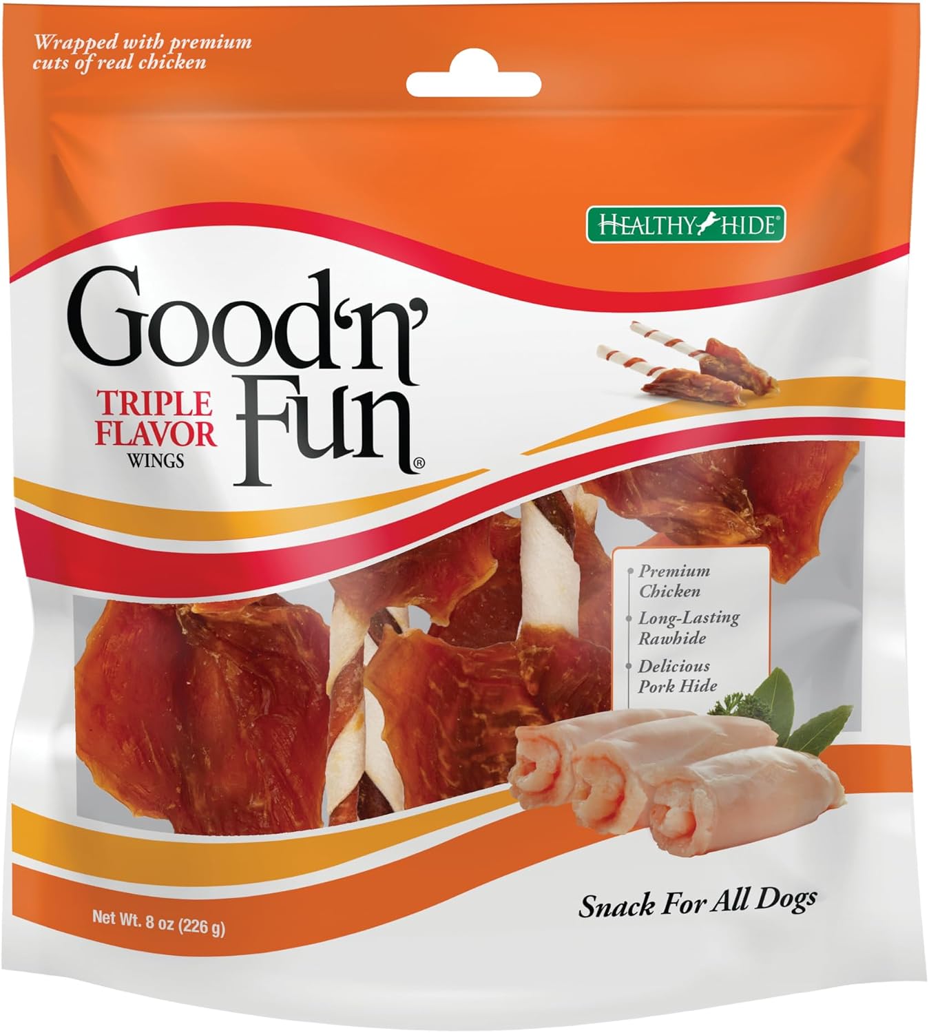 GOOD 'N' FUN Wings Long-Lasting Dog Treat Made with Real Protein, 24 oz