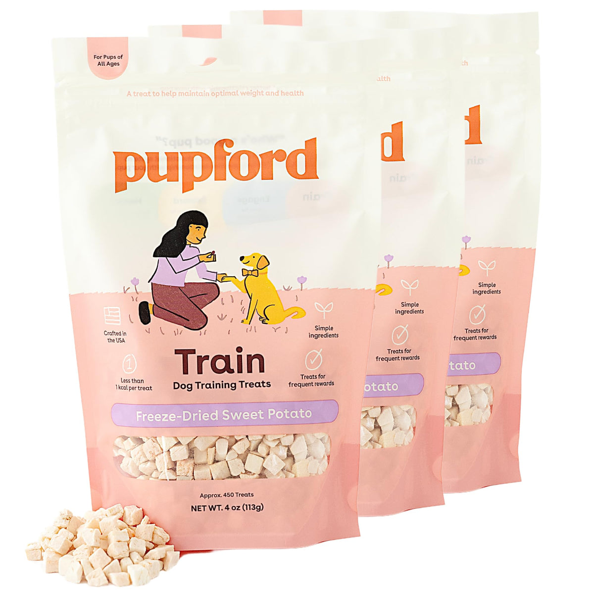 Pupford Freeze Dried Training Treats for Dogs & Puppies (Chicken, 4 oz)