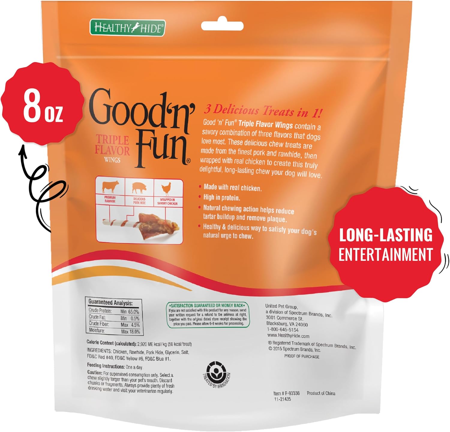 GOOD 'N' FUN Wings Long-Lasting Dog Treat Made with Real Protein, 24 oz
