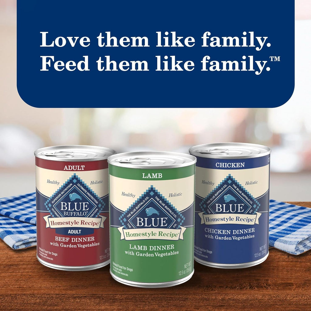 Blue Buffalo Homestyle Recipe Chicken Adult Wet Dog Food, 12.5 oz, 12 ct