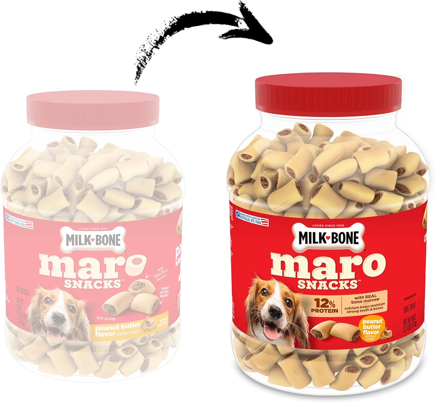 Milk-Bone MaroSnacks Small Dog Treats with Real Bone Marrow, 40 Oz.