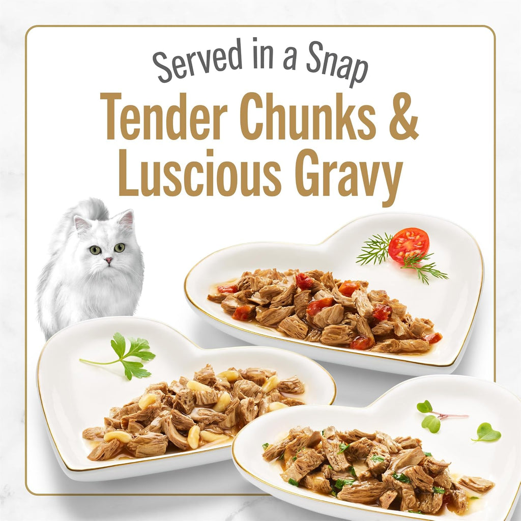 Purina Fancy Feast Gravy Lovers, Poultry & Beef Wet Cat Food, 3oz, 24-Pack
