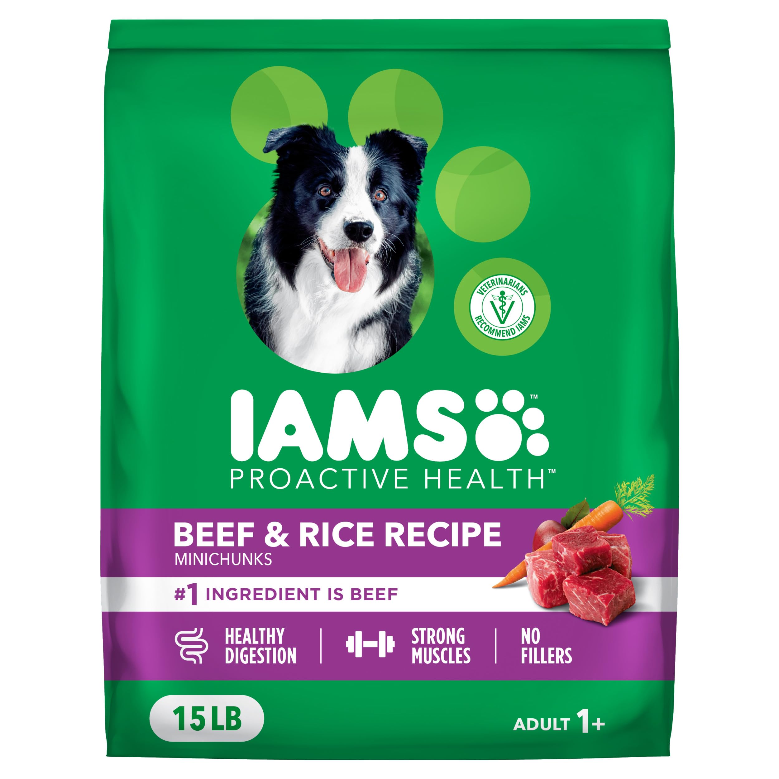 IAMS Proactive Health Adult Minichunks Dry Dog Food, Chicken, 40 lb