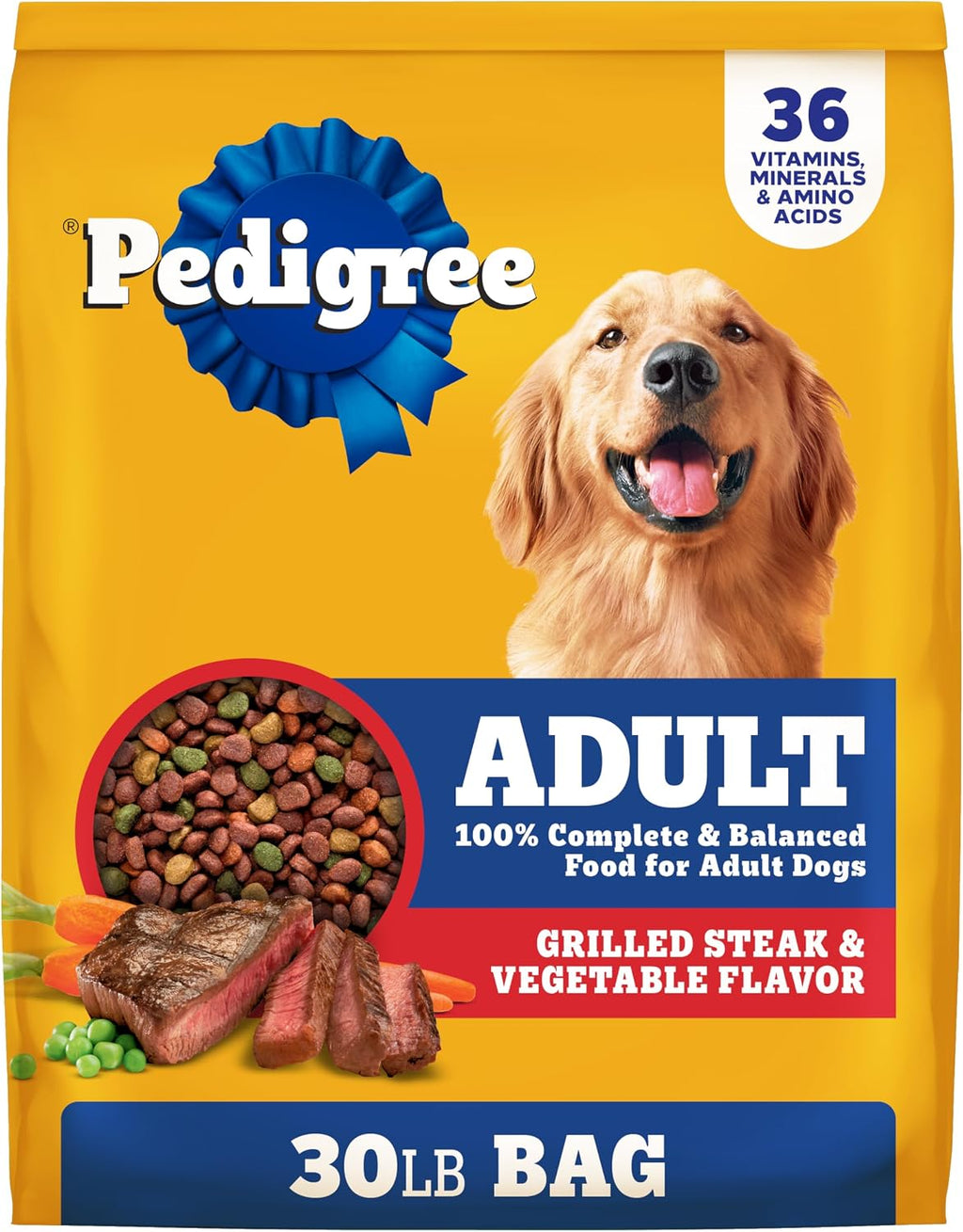 Pedigree Complete Nutrition Dry Dog Food, Chicken & Vegetable, 3.5 lb