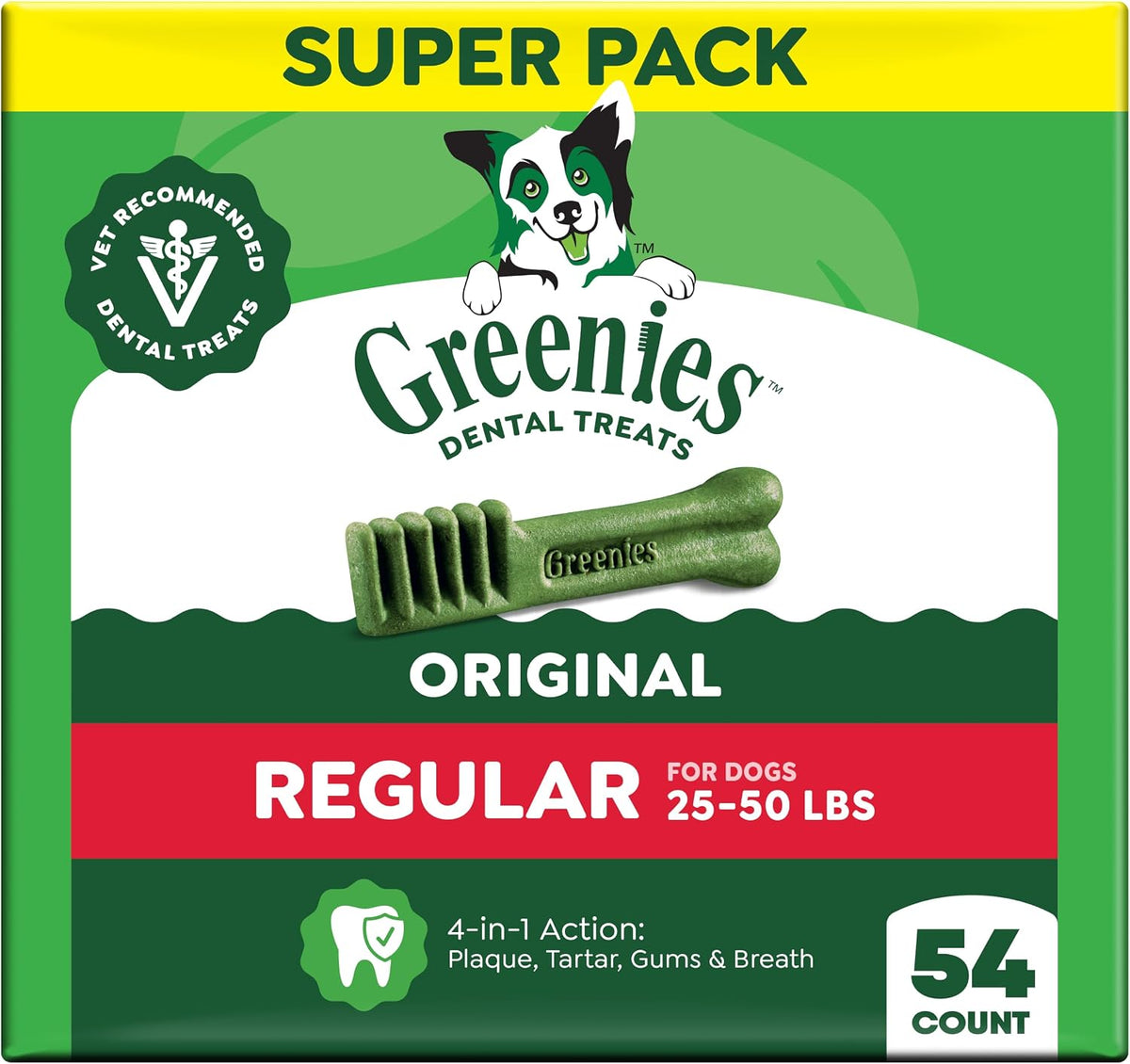 Greenies Regular Dental Dog Treats, Original Chicken Flavor, 36 Count