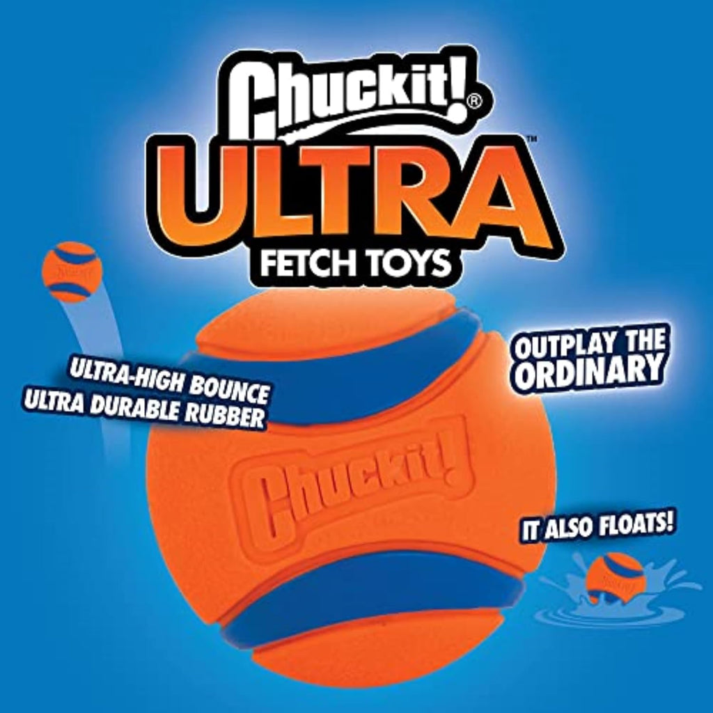 Chuckit! Ultra Ball Dog Toy, Durable Rubber, Medium 2.5-in, 2 Pack