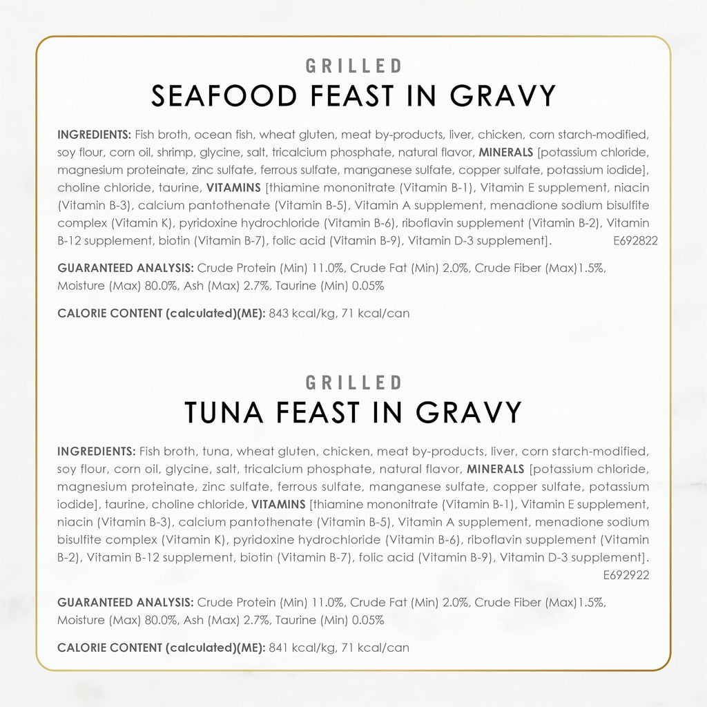 Purina Fancy Feast Grilled Seafood Wet Cat Food, 3 oz Cans, 24-Pack