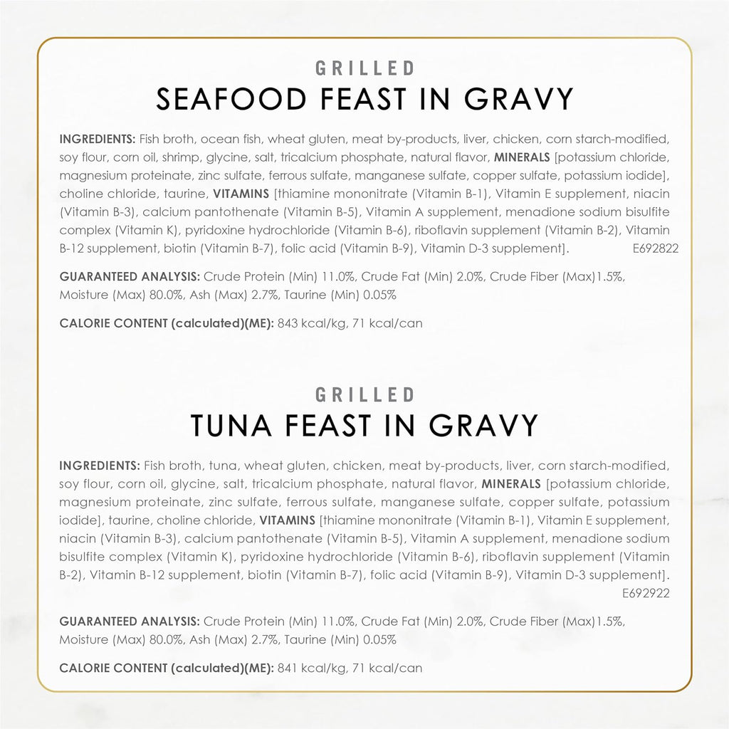 Purina Fancy Feast Grilled Seafood Wet Cat Food, 3 oz Cans, 24-Pack