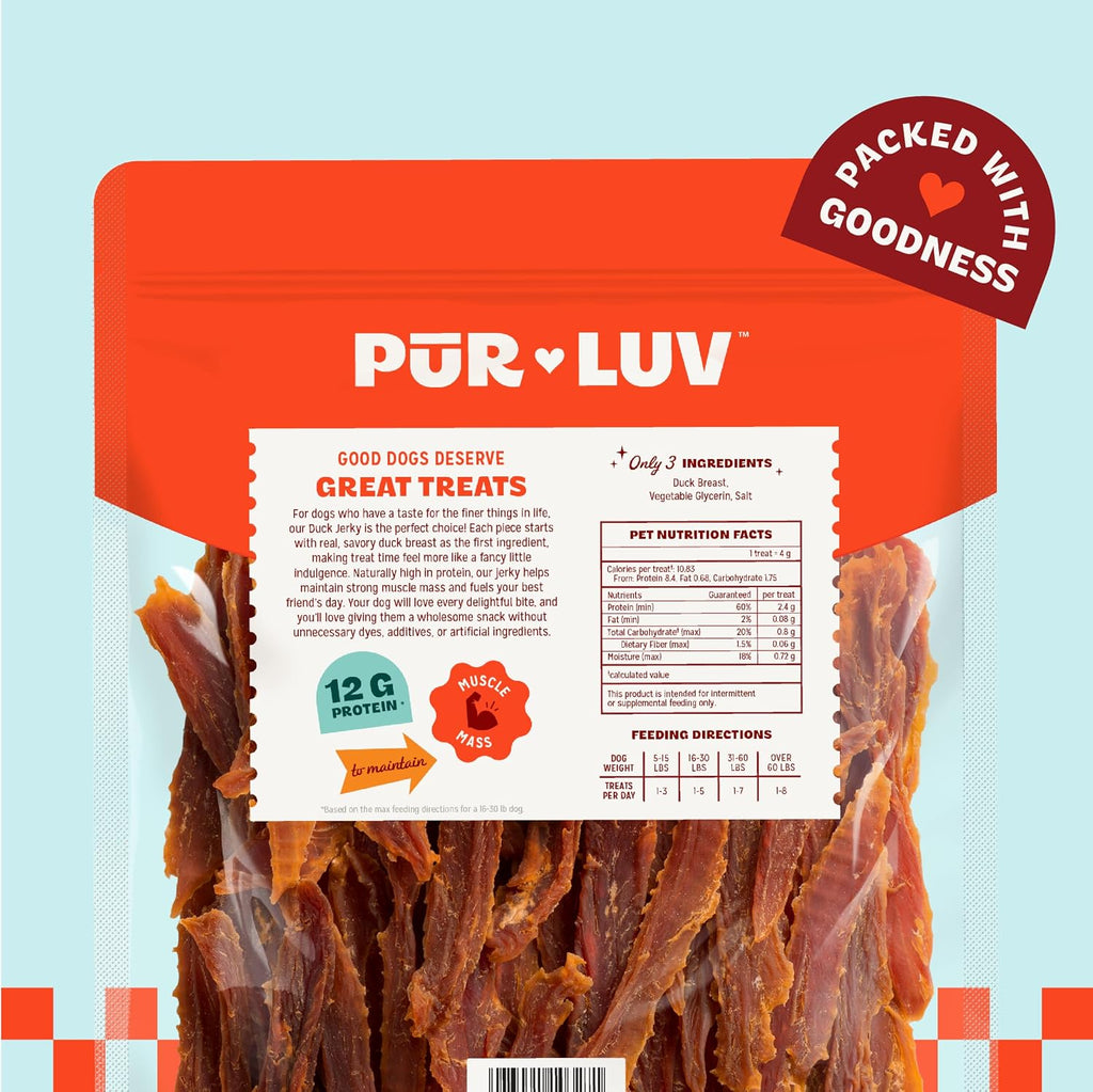 Pur Luv Dog Treats, K9 Kabobs Made with Real Chicken, Duck, and Sweet Potato, 12 Ounces, Dog Snacks, Healthy, Easily Digestible, Long-Lasting, High Protein Treat, Satisfies Urge to Chew