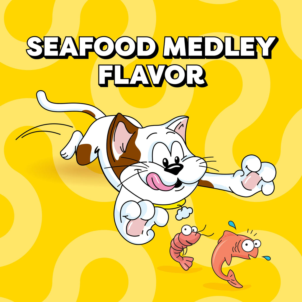 Temptations Classic Crunchy and Soft Cat Treats, Seafood Medley, 16 oz