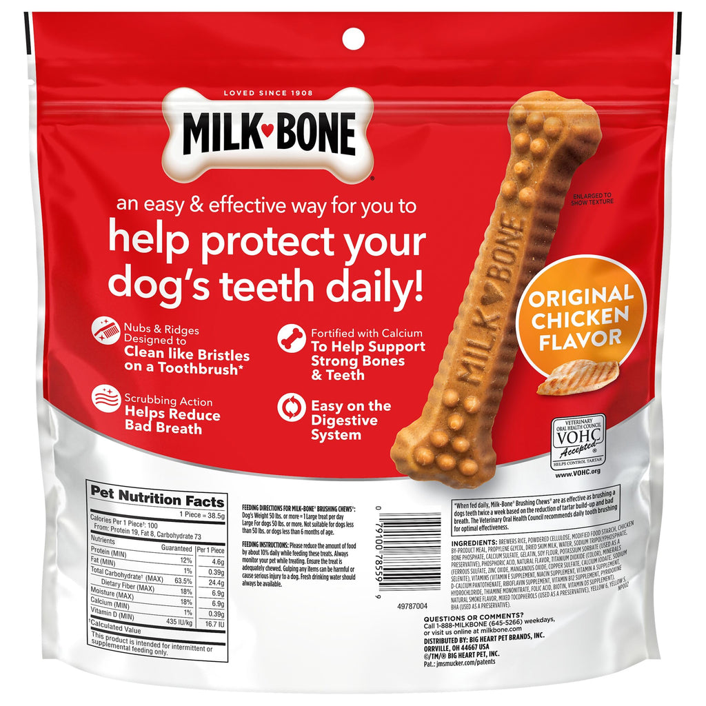 Milk-Bone Brushing Chews, Small/Medium, Original Flavor, 35 Dental Treats