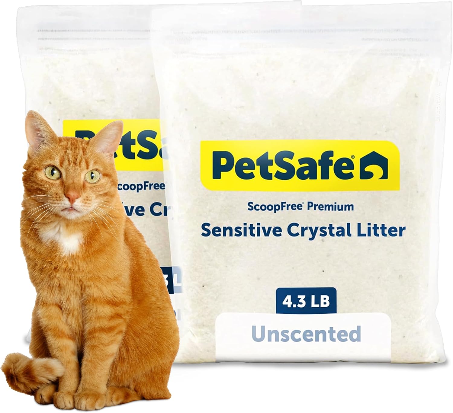 PetSafe ScoopFree Premium Crystal Litter, Lavender Scent, 4.3Lb Bag, 2 Pack